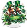 St Patricks Day DIY 2D Flat Acrylic Gem Painting Ornament Special-Shaped Crystal Art Craft Decoration for Adults Gift Home Decor