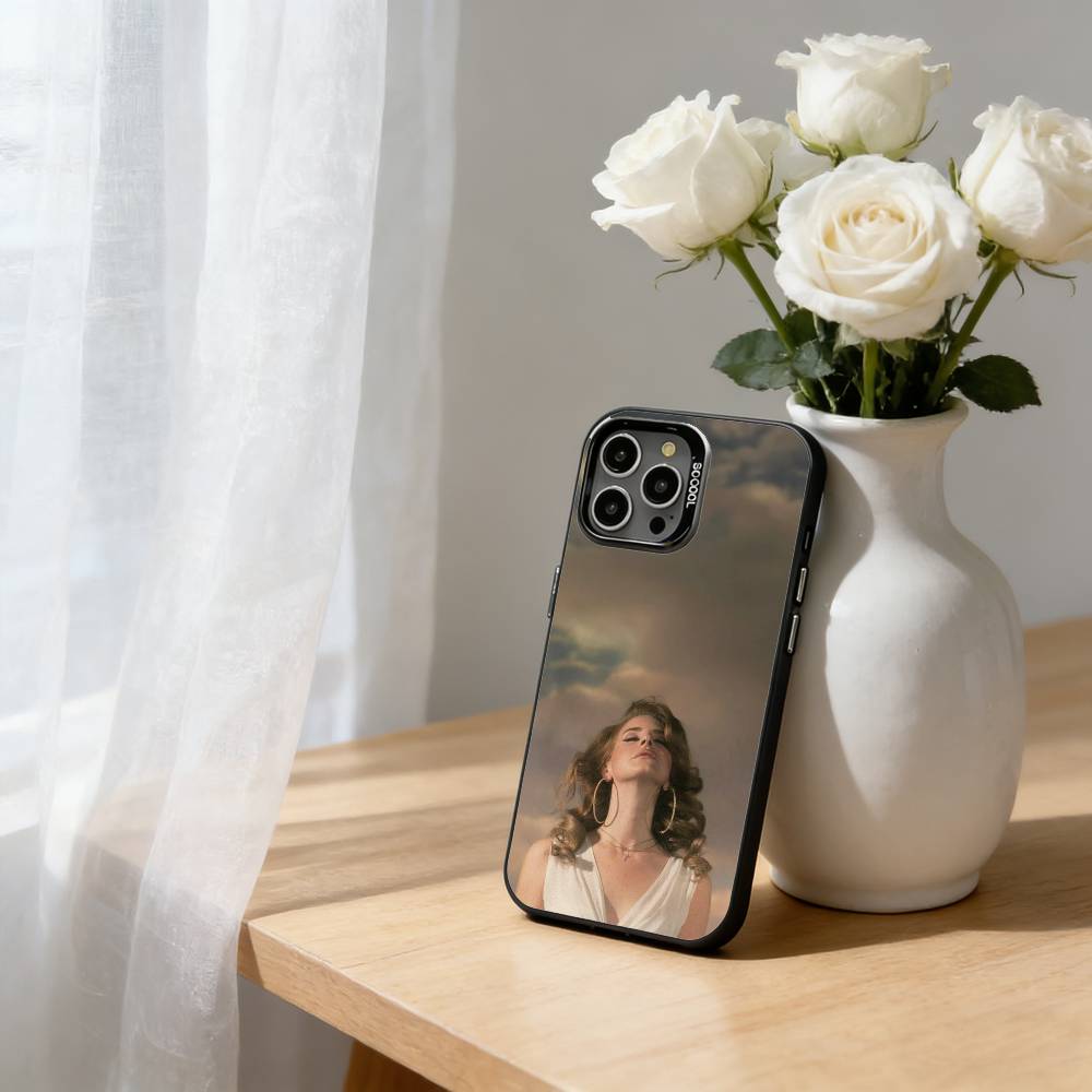 Чехол для телефона L-Lana D-Del Rey для iPhone17,16,15,14,13,12,11 Plus,Pro Max Черный Конфетный серебристый чехол для телефона