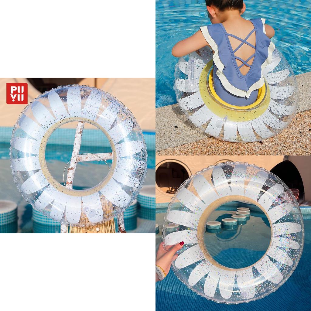 2024 New Arrival Sponge Base Ring Sunflower Thickened Underarm Swimming Ring Infant Toddler Swimming Seat Circle Eco-friendly Pvc