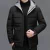 Утолщенный пуховик, Мужская короткая зимняя куртка в новом стиле со съемным капюшоном, белая зимняя теплая повседневная куртка на утином пуху