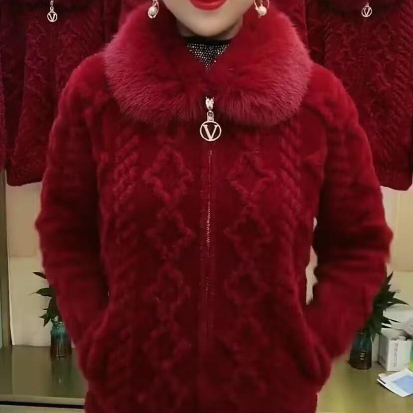 High-end Women Fur Coat Faux Mink Velvet Overcoat New Female Thickened Fur Integrated Warm Coats Femme Short Top Winter