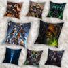 ИГРА W-World Of Warcraft-ES Наволочка Противопылевой клещ Наволочка Невидимая молния Шелковистый короткий плюш Чехол на подушку для дивана