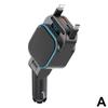 VR Robot FM-трансмиттер Bluetooth 5.3 Автомобильный MP3-плеер 96 Вт PD Type-c+QC3.0 Быстрая автомобильная зарядка с 2 выдвижными кабелями Для Pho A8I0