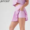 BITCED Охлаждающая Эластичная Модная Плиссированная Юбка Двухслойная Защита от Обнажения Трехчетвертная Спортивная Юбка