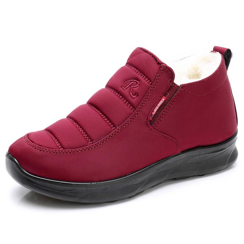 2025 зимняя утолщенная теплая обувь старая Пекинская хлопковая обувь нескользящая водонепроницаемая для пожилых женщин бабушек бархатная хлопковая обувь женская