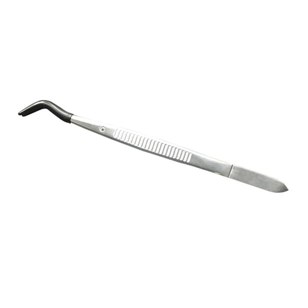 Изогнутый пинцет из нержавеющей стали 6,2 дюйма пластиковый для инструментов для изготовления поделок пинцет для поделок для ювелирных изделий