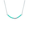 [K0746] - Серебряное колье "Минералия" серебро бирюза (родиевое покрытие) - 40х2 мм