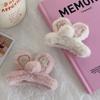 Fluffy Plush Claw Clip Korean Style Sweet Ponytail Clip Autumn Plush Hair Claw  Girl