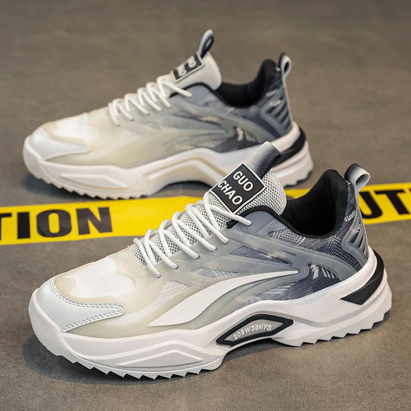 New Youth Casual Breathable Versatile Men's Shoes 2024 Spring Running Sports Shoes Heightened Platform Dad Trendy Shoes