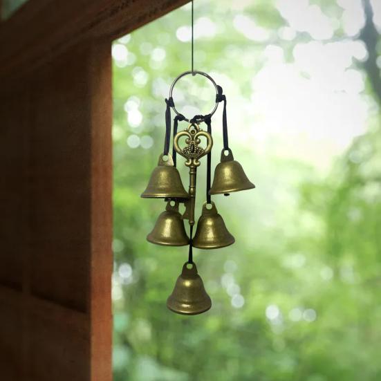 Witch Bells for Door Knob Retro Hanging Wind Chime Wiccan Bell Witchcraft Wind Bell for Protection Halloween Decoration Witch Gifts