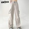 Women's Fashion Casual Solid Color Print High Waist Pants & Capris
