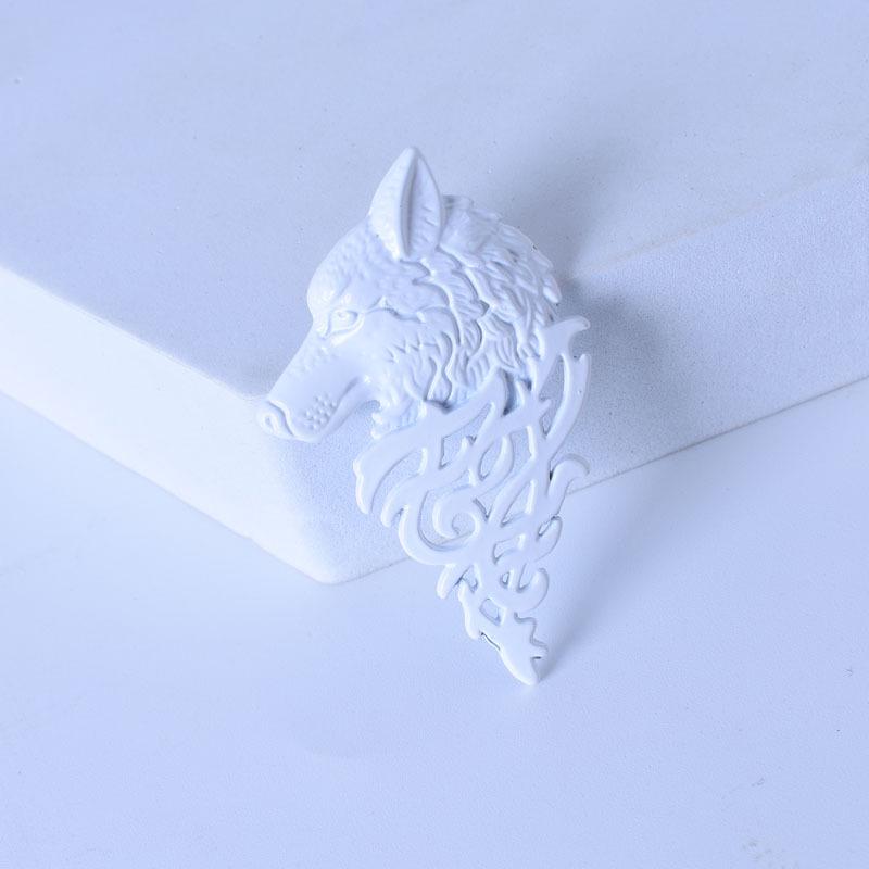 Мужская ретро брошь-значок на лацкан в виде головы волка - Модный аксессуар в европейском и американском стиле