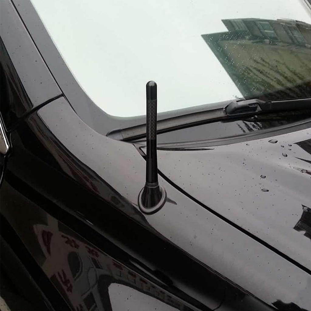Topamz Short Antenna Car Antenna AM/FM Antenna General Purpose High Sensitivity Mast Carbon Fiber