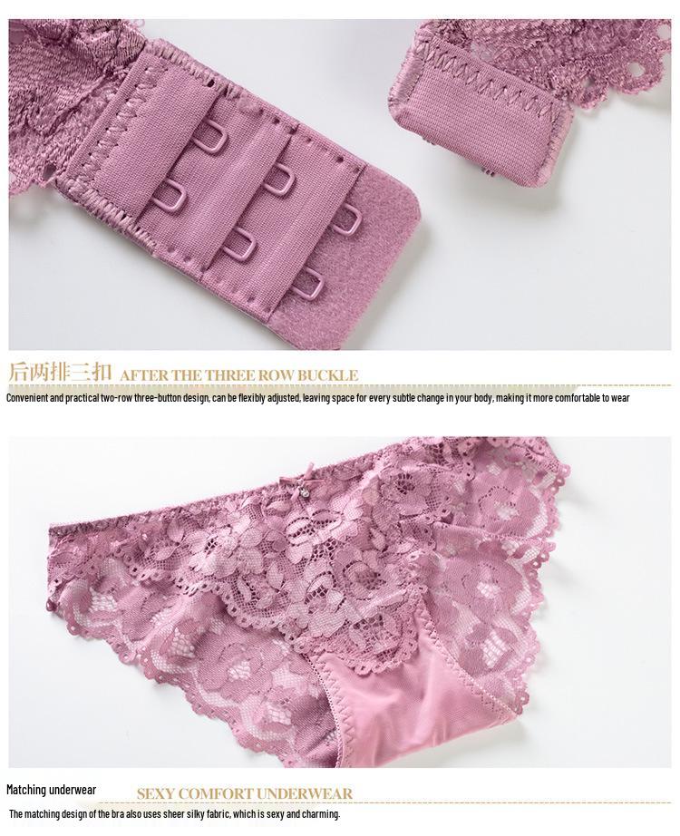 Cross-Border Lace Push-Up Bra & Plus Size Lingerie Set