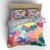 Colorful Heart Pattern Bedding Set Bedding Duvet Cover Set Duvet Cover Pillowcases (1 * Duvet Cover 2 * Pillowcases, without duvet insert)