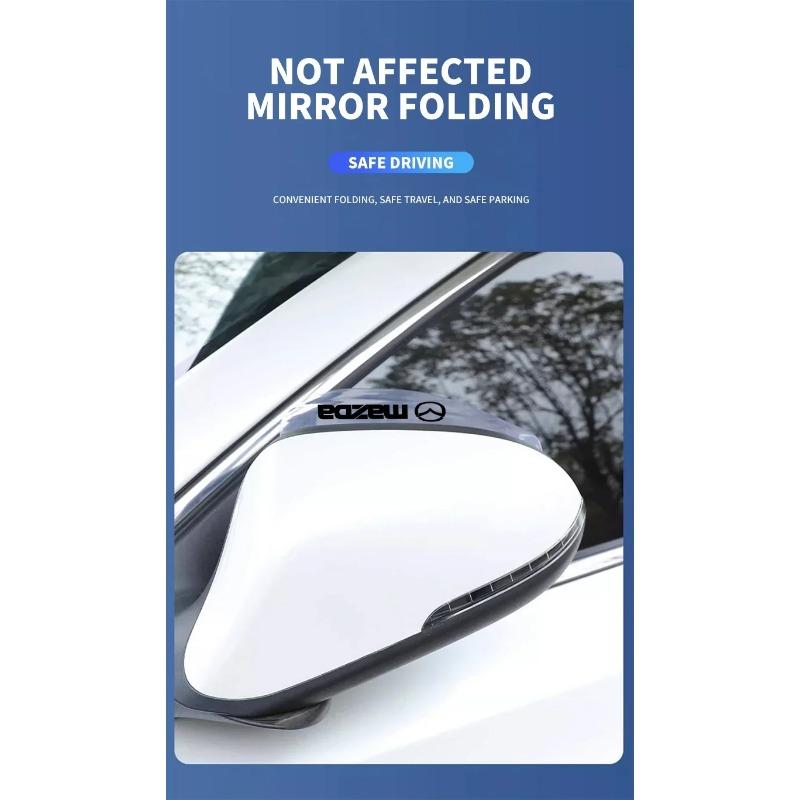 Наклейки-козырьки от дождя и солнца на зеркало заднего вида автомобиля для Mazda 3 5 323 CX-3 CX-4 CX-5 CX-7 CX-9 Axela 6 RX8 7 MX3 MX5 Аксессуары