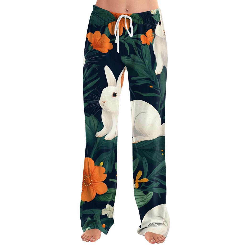 Женские модные свободные повседневные брюки с пасхальным принтом