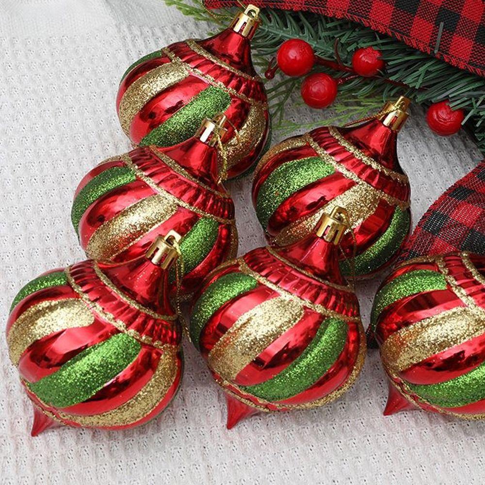 6 шт. Небьющиеся расписные рождественские шары-подвески, многоразовый декор «Счастливого Рождества», сувениры для вечеринки