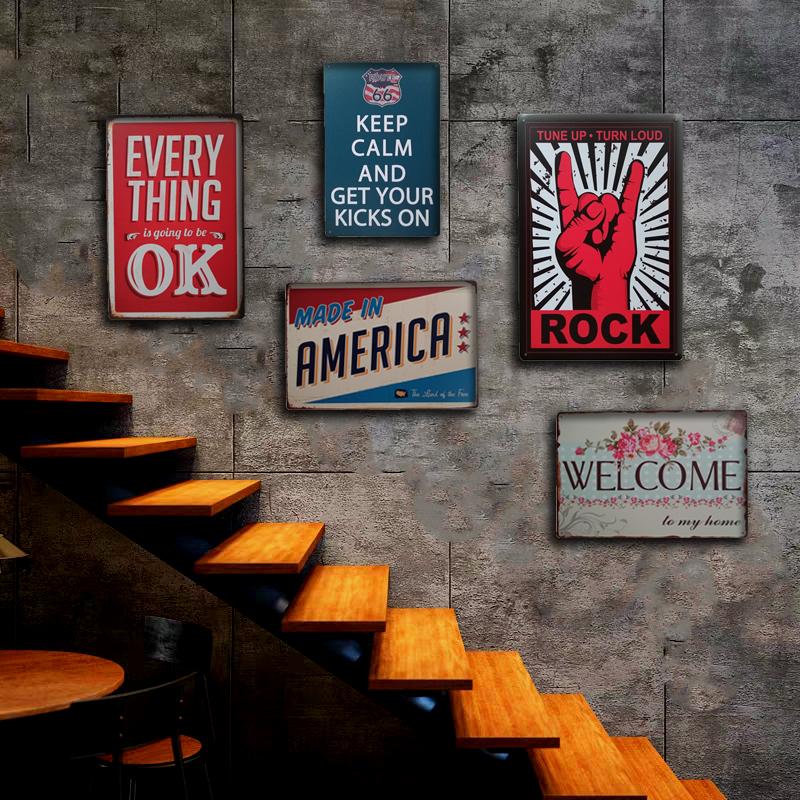 Винтаж Ретро Забавная жестяная вывеска Гараж Человек Пещера Металлическая вывеска Настенная картина Кофе Милый дом Паб Ресторан Табличка Металлический художественный декор