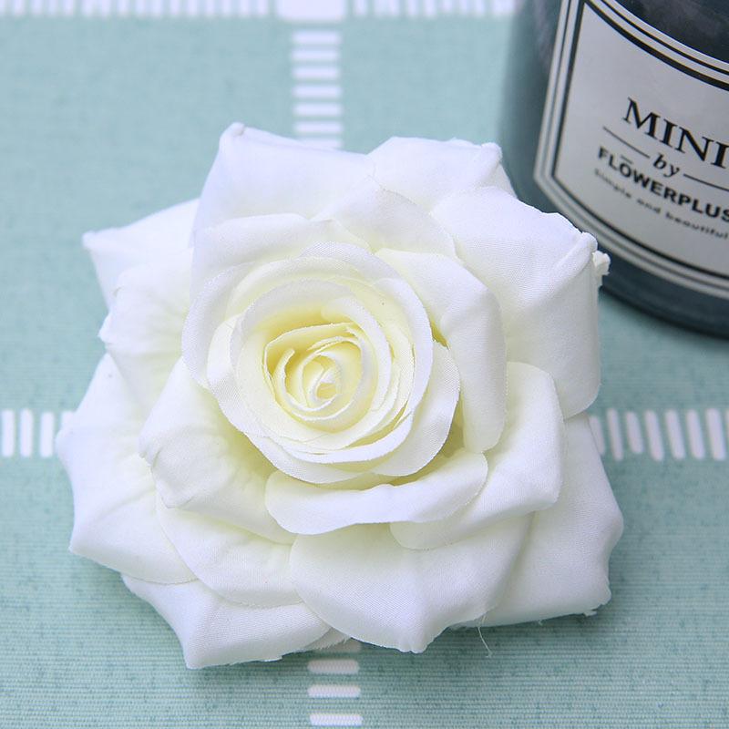 9cm Bulk Big Faux Artificial Silk Rose Flower Heads for Wedding Home Diy Decoration Flores Artificiais Loose Artificial Flowers