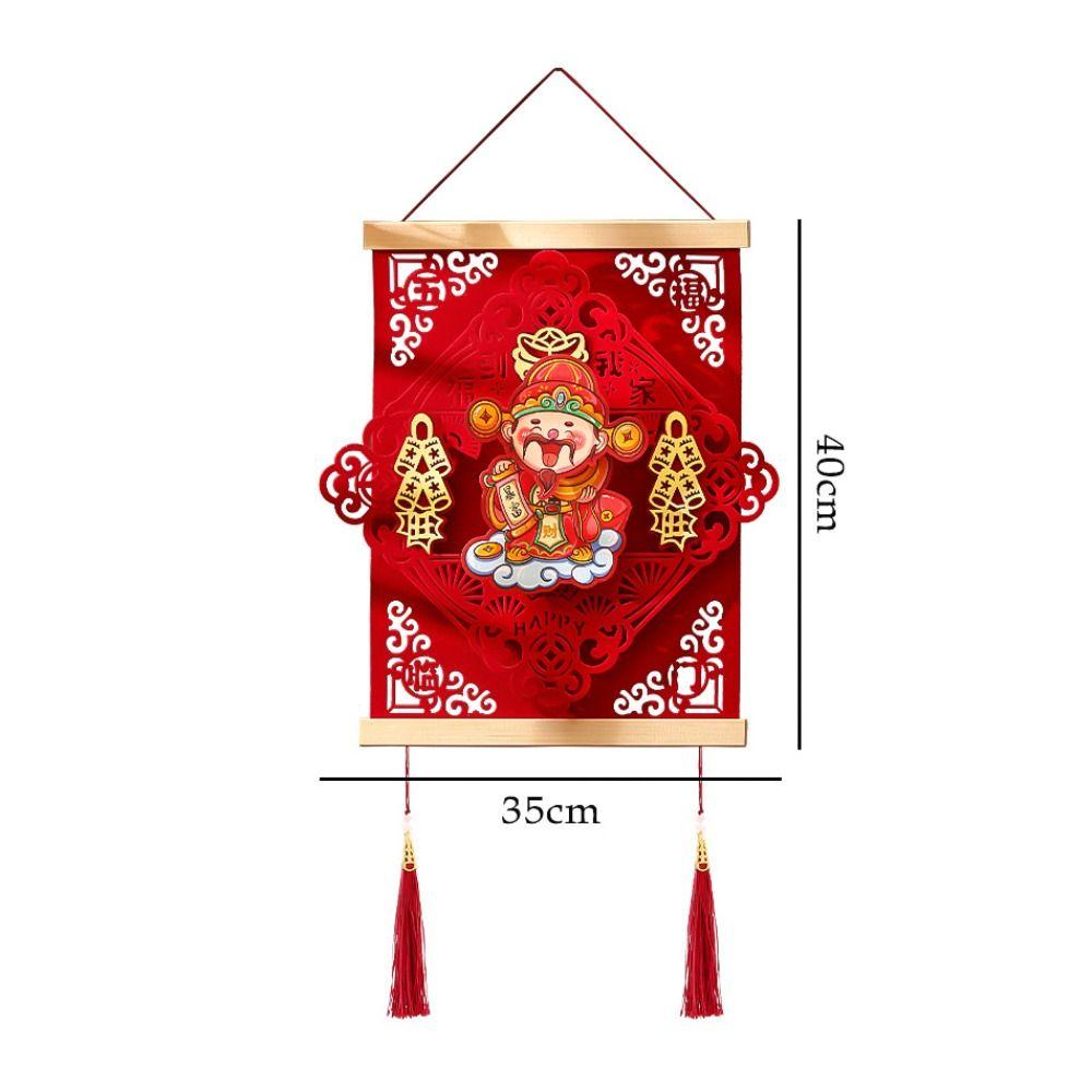 with Tassel Spring Festival Hanging Decoration Three-dimensional God of Wealth Pendant Home