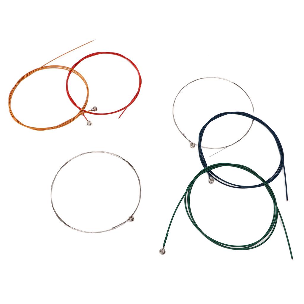 6 шт. Струны для гитары из медно-цинкового сплава, устойчивые к ржавчине, легкие в игре, разноцветные, профессиональные струны для акустической гитары