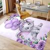 1PC Elephant and Purple Balloon Non-Slip Floor carpet, Office, family, bedroom, Studio - Large Area Rug, Vibrant Colors, Longlasting Material-X404