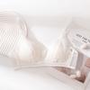 Satin triangle cup, Shisang silk lace gathered comfortable bra