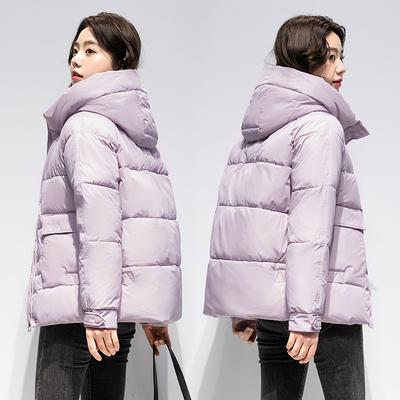 Зимняя теплая хлопковая одежда женская 2025 новая короткая приталенная свободная студенческая куртка-пуховик утолщенная хлопковая куртка