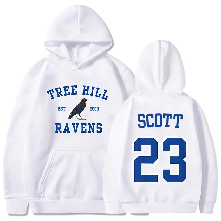Women Hoodies TREE HILL RAVENS Scott23 Graphic Sweatshirts with Pocket Keith Scott Body Shop Pullovers Sudaderas Para Mujer Male