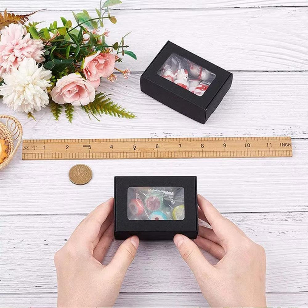 10/20Pcs Kraft Paper Candy Cake Boxes Square Handmade Soap Case Birthday Presents Packaging