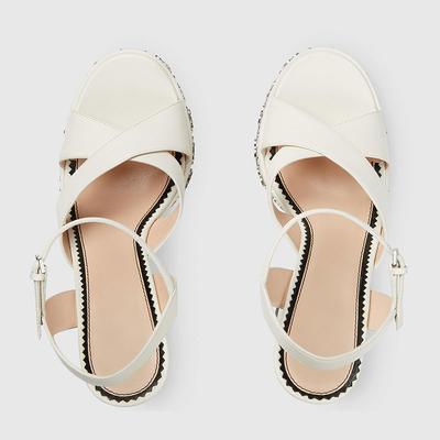 Мода Модные Белые Черные Сандалии на Высоком Каблуке с Пряжкой Летние Женские Сексуальные Водонепроницаемые Платформа Ночной Клуб Гоночные Женские Туфли 34-43