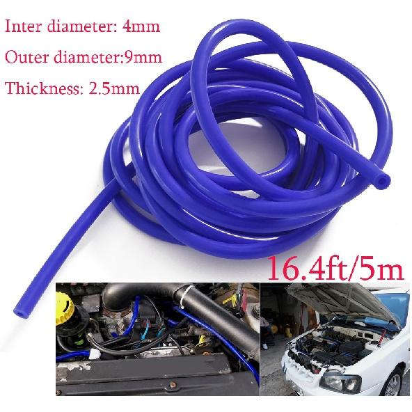 Universal 16.4 Ft Universal 4mm (5/32”) Inner Diameter Silicone Vacuum Hose Line