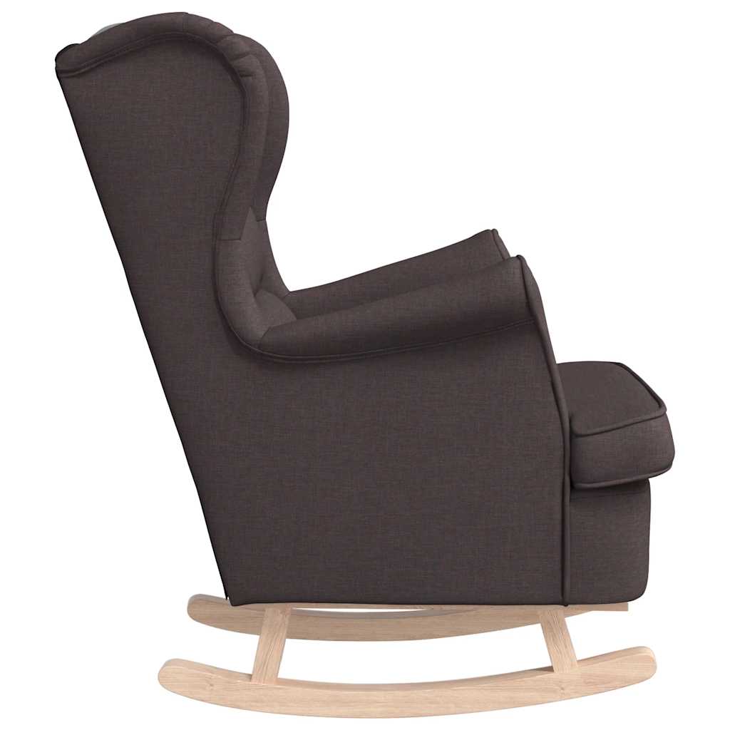 Rocking Armchair Dark Brown 74x90x102 cm Fabric