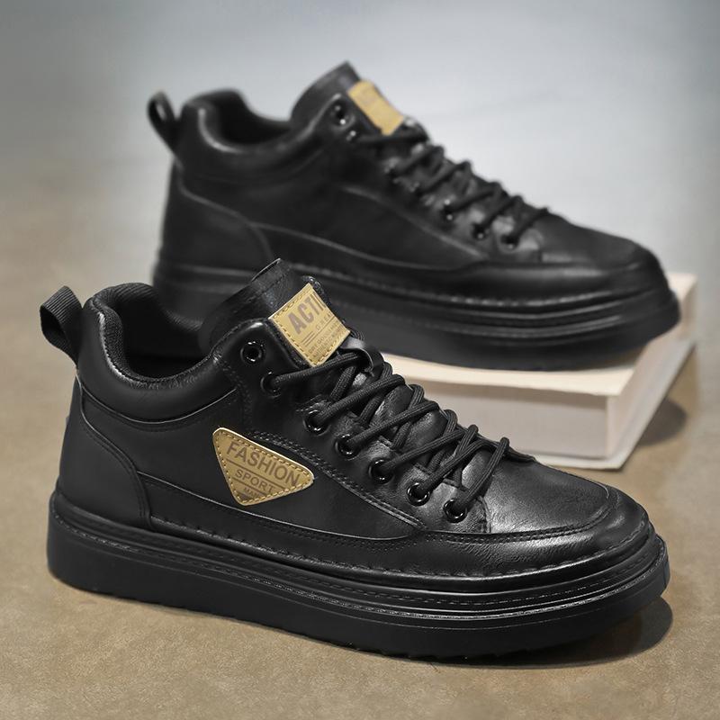 Autumn new high-top Martin boots men's trend versatile platform casual leather shoes cargo board shoes work shoes men