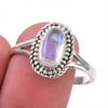 Natural Rainbow Moonstone Gemstone Handmade 925 Sterling Silver Ring S.10 I1g76