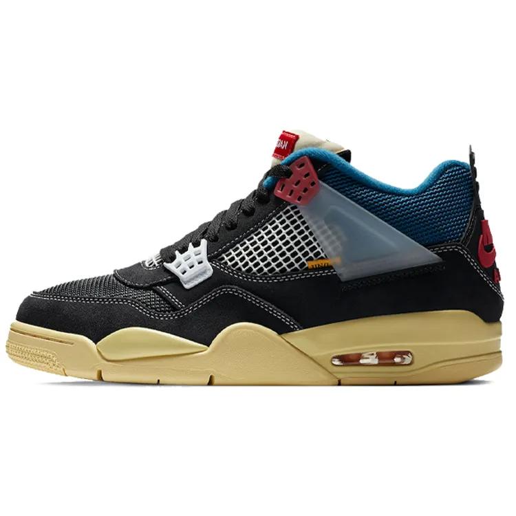 Air Jordan 4 Retro 'Off Noir' (Unisex) Off Noir / Brigade Blue / Dark Smoke Grey / Light Fusion Red Vintage Basketball Shoes DC9533 001