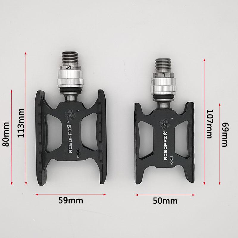 2 size ultralight 158g bicycle pedal for Brompton bike black/silver color aluminum + titanium axis 1pair