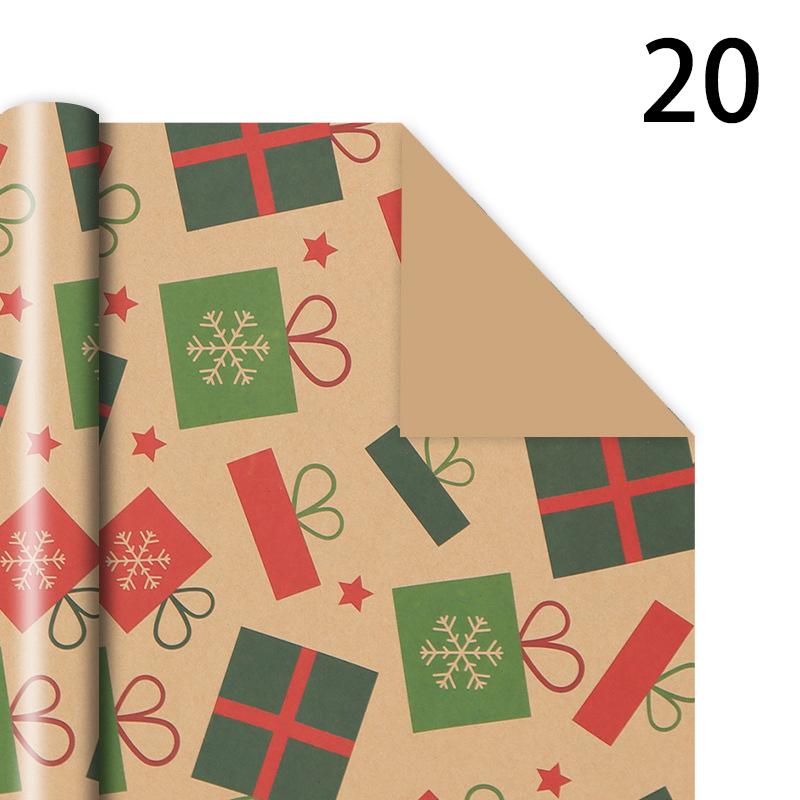 76x50cm Christmas Gift Wrapping Paper Birthday Party Wedding DIY Craft Paper Xmas Tree Snowflake Print Gift Box Packaging Papers
