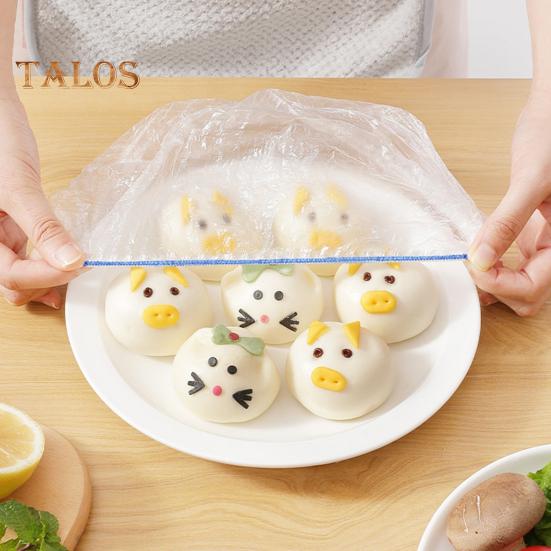 100 шт., пластиковые крышки для пищевых продуктов, удобная эластичная пластиковая пленка для мисок, чашек, тарелок, кухонного холодильника