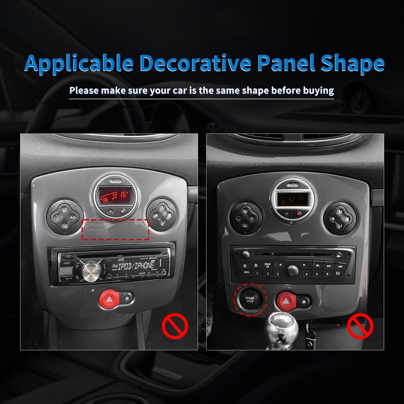 Car Steering Wheel Button Frame Trim Sticker Carbon Fiber For Renault Clio MK3 2006-2012 Wiper Switch Cover Interior Accessories