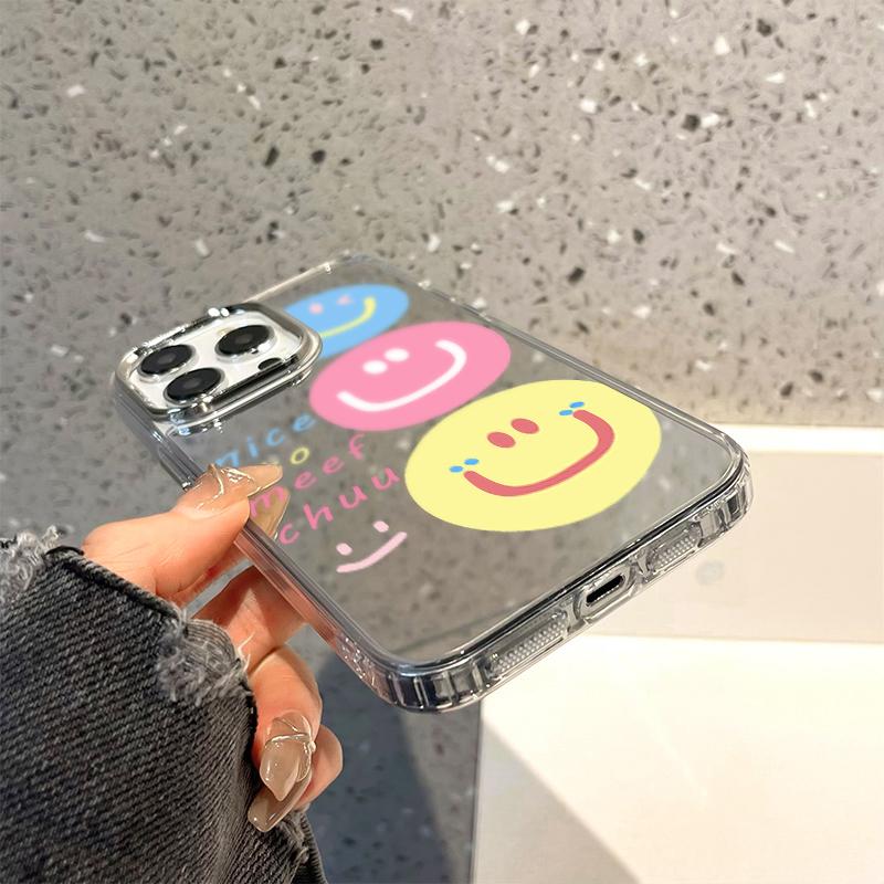 Чехлы для мобильных телефонов iPhone 11 13 XR 15 Pro Max 12 14 Pro Max Чехол iPhone 16 XS Max Зеркальный защитный чехол Зеркальный Изысканный мультяшный водонепроницаемый