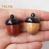 1/5Pcs Mini Acorns Storage Box Solid Wood Pill Box Outdoor Portable Rosewood Acorns Tablets Storage Case Container Organizer Sealed Can