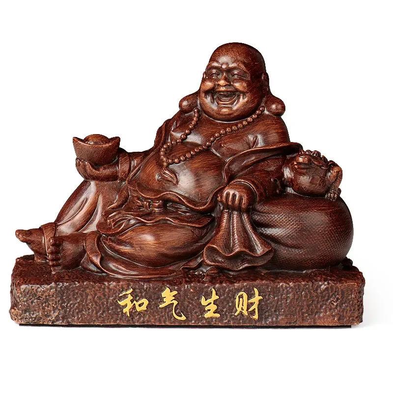 Home Decoration Accessories Resin Handicrafts Car Ornaments The Maitreya Buddha Statue In the Car Attracts Wealth 1pcs Gift