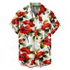 Мужские гавайские рубашки с короткими рукавами и пуговицами с принтом. Мужские повседневные модные рубашки с короткими рукавами.
