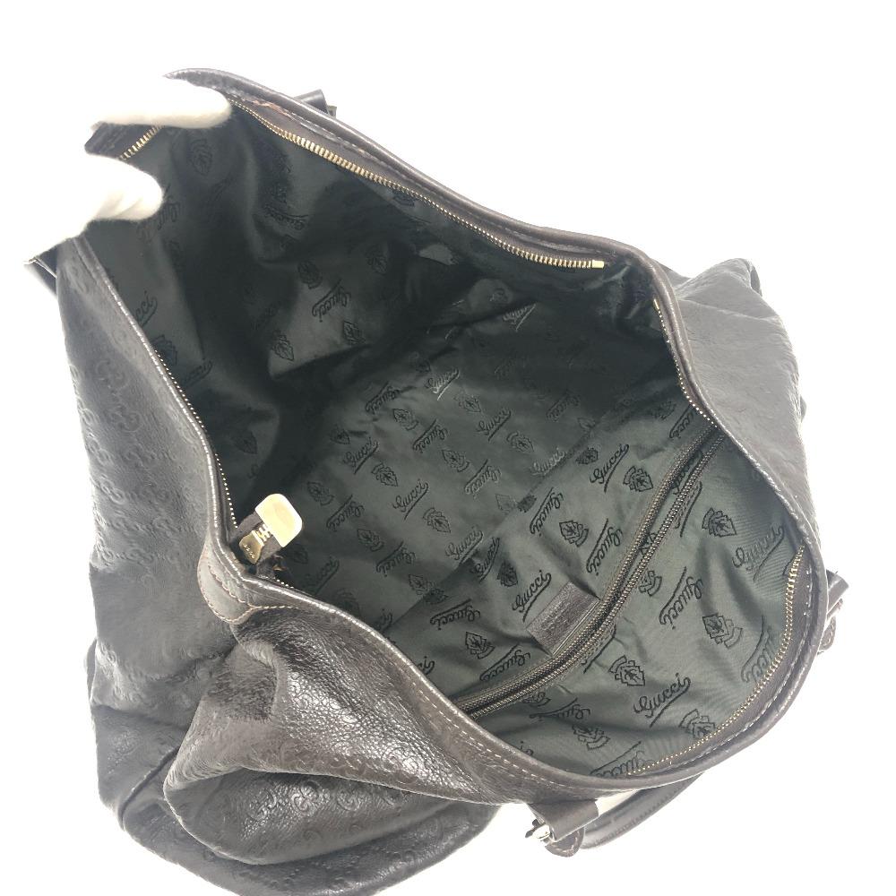 Gucci 201482 Сумка Guccissima Ручная сумка Дорожная сумка Сумка-тоут Кожа Коричневый