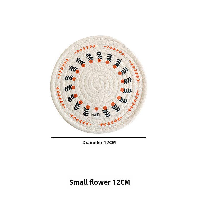Теплоизоляционный коврик из скандинавского хлопка и льна: Универсальный обеденный коврик для тарелок, мисок, кастрюль, чашек и кастрюль — защита стола от ожогов.