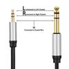 Professional 3.5mm Male to 6.35mm Male Stereos Sound Cable with Nylon Braideds for Amplifiers and Mixing Consoles