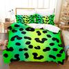Three-Piece 3D Printed Leopard Print Leather Print Bedding Colorful Gradual Change Leopard Print Duvet Cover