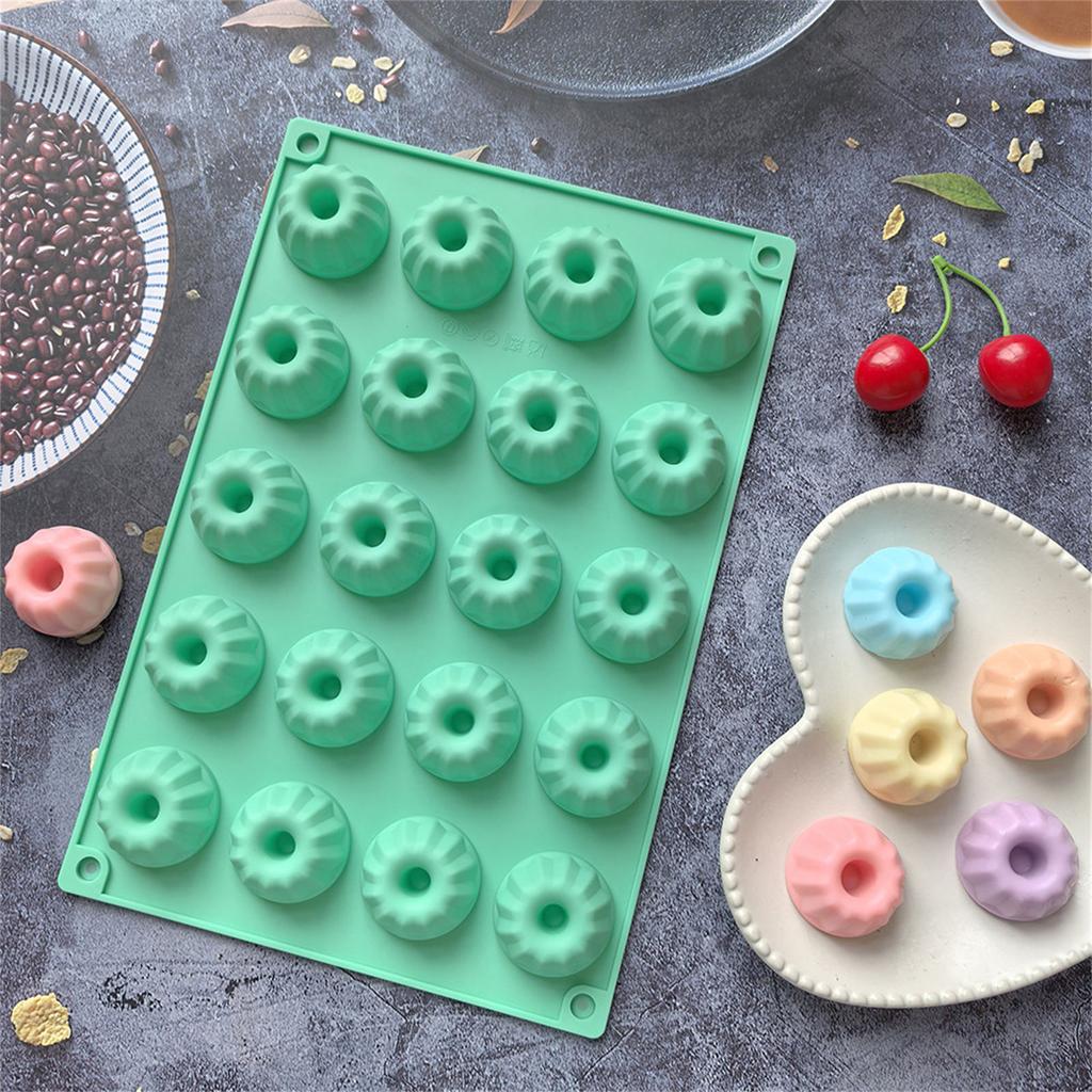 Функциональные 20-ячеечные мини-силиконовые формы для кексов Бандт, антипригарные формы для выпечки тортов, маффинов, брауни и пудингов